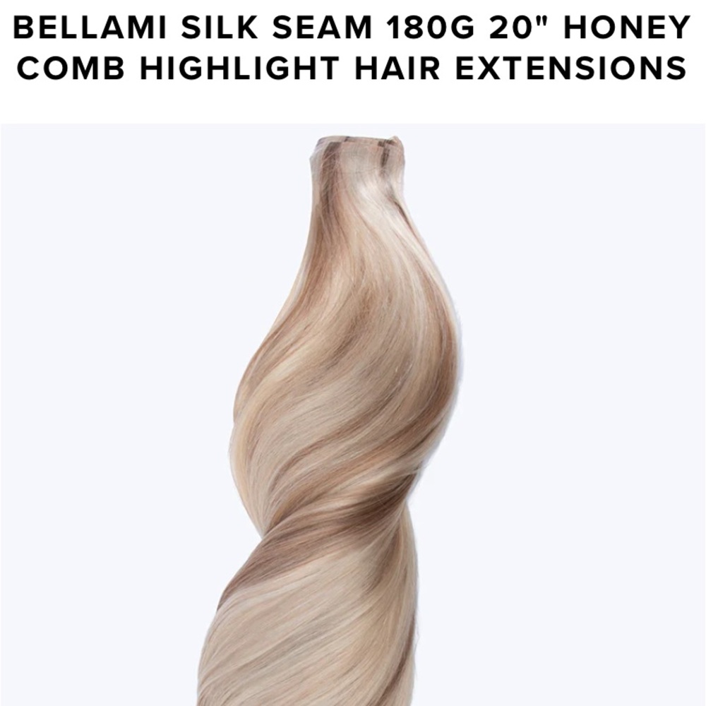 Bellami honey comb highlight silk seam clip ins 20”